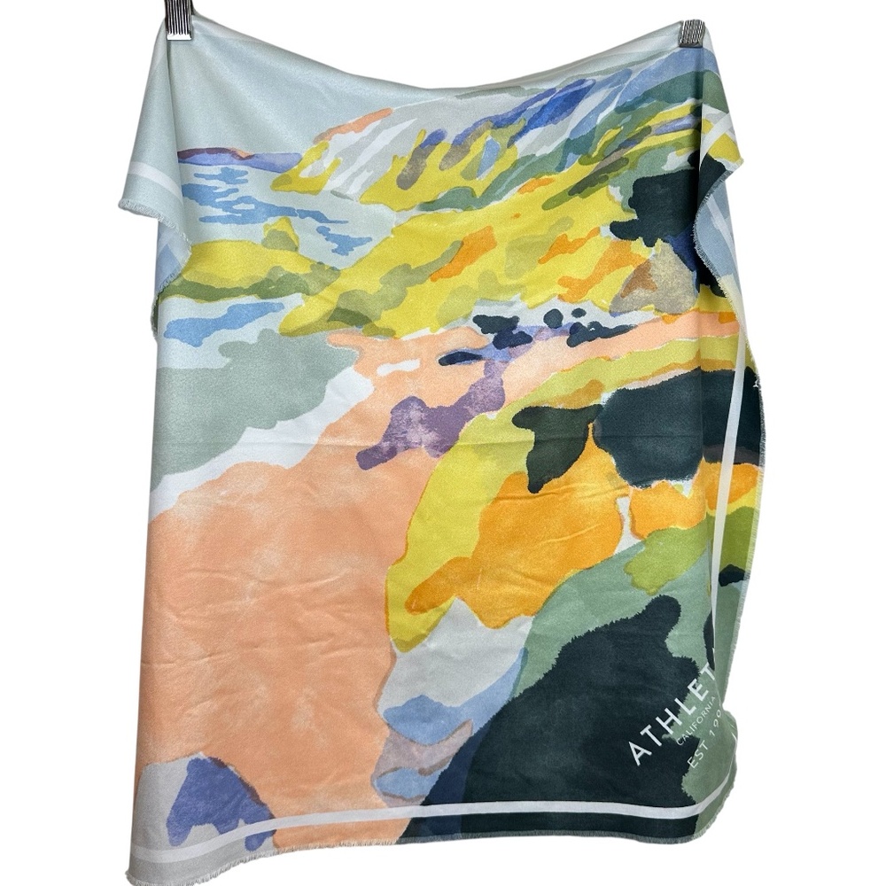 Athleta National Parks Bandana Scarf 25" Square Fringed Performance Boho